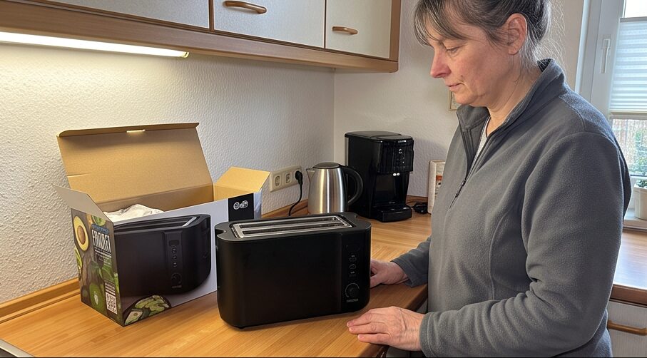 Arendo Edelstahl Toaster Langschlitz 4 Scheiben im Test: Komfortables Toasten mit Defrost-Funktion und Display