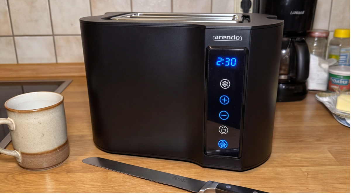 Arendo - Touch Toaster im Test: Edelstahl-Toaster mit digitalem Display und 7 Bräunungsgraden