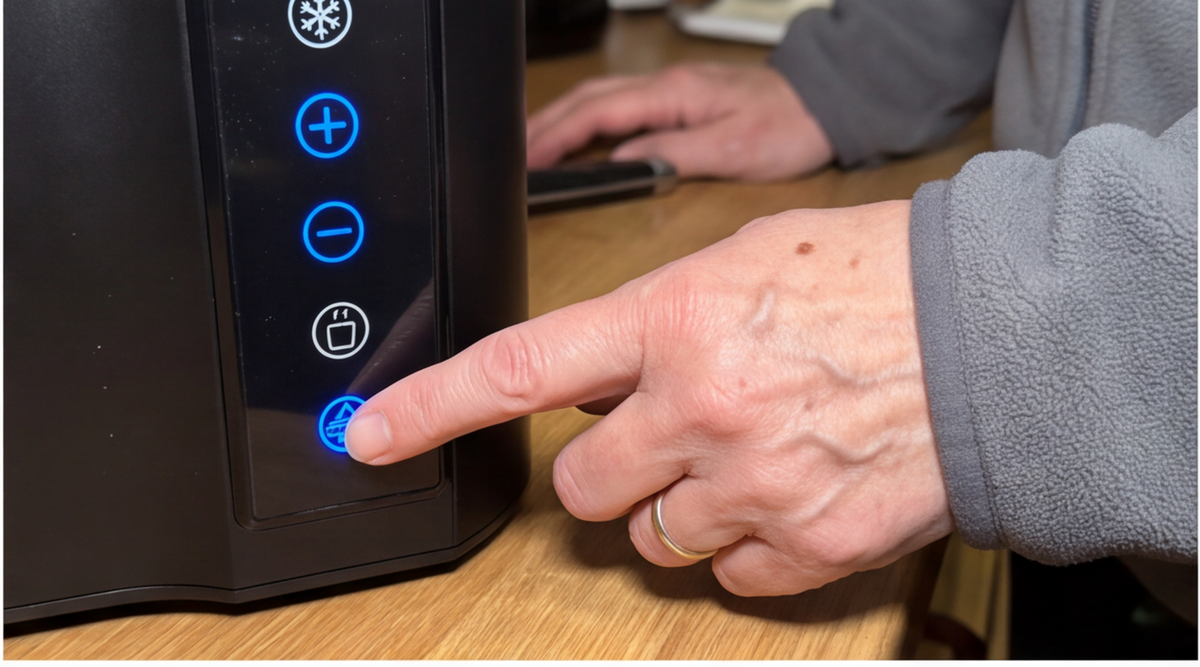 Das Gerät Detailansicht beim Testen