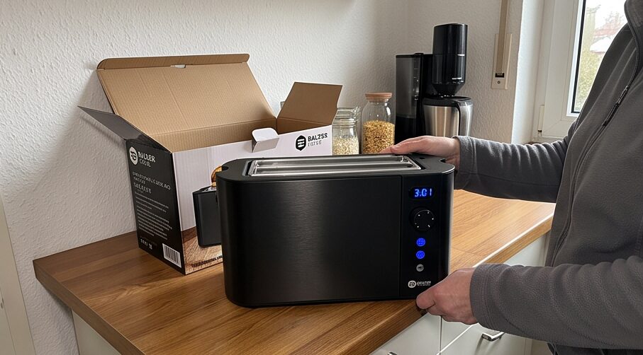 Balter Toaster TS-04-LCD im Test: 4 Scheiben, Edelstahl und LCD-Funktionen