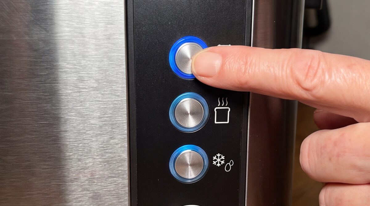 kesser toaster mit broetchenaufsatz während der Nutzung