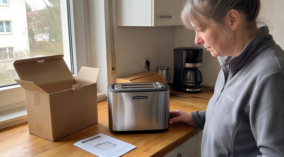 KitchenBoss Toaster 2 Scheiben im Test: Edelstahl-Toaster mit 6 Bräunungsstufen und Funktionen