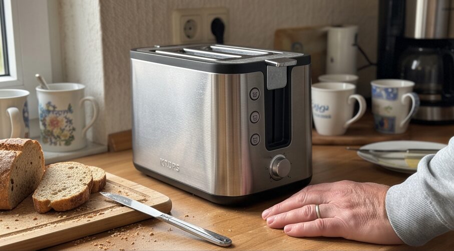 Krups KH442D Toaster im Test: Edelstahl-Toaster mit 6 Bräunungsstufen