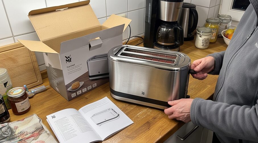 WMF Küchenminis Toaster im Test: XXL Langschlitztoaster mit Brötchenaufsatz und 7 Bräunungsstufen